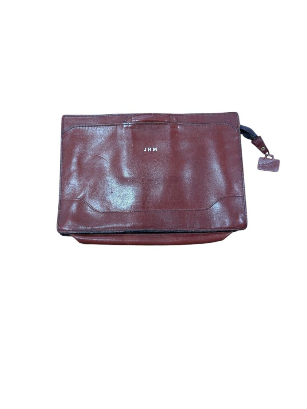 Schlesinger Brothers Vintage 1980's Leather Zip Document Case Portfolio